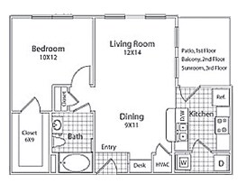1A - Carlton 622 floor plan